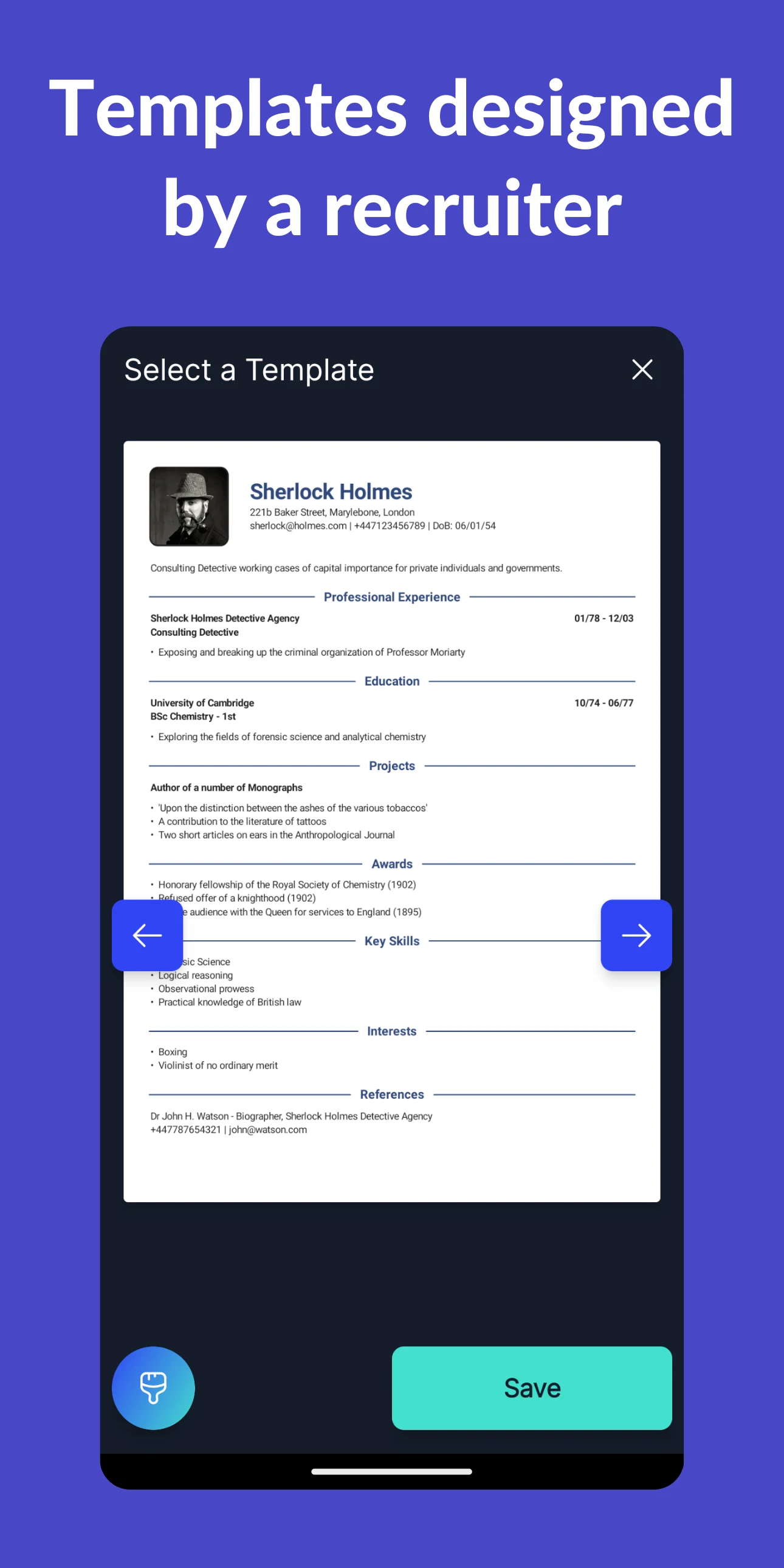 Resume Builder - CV Engineer screenshot