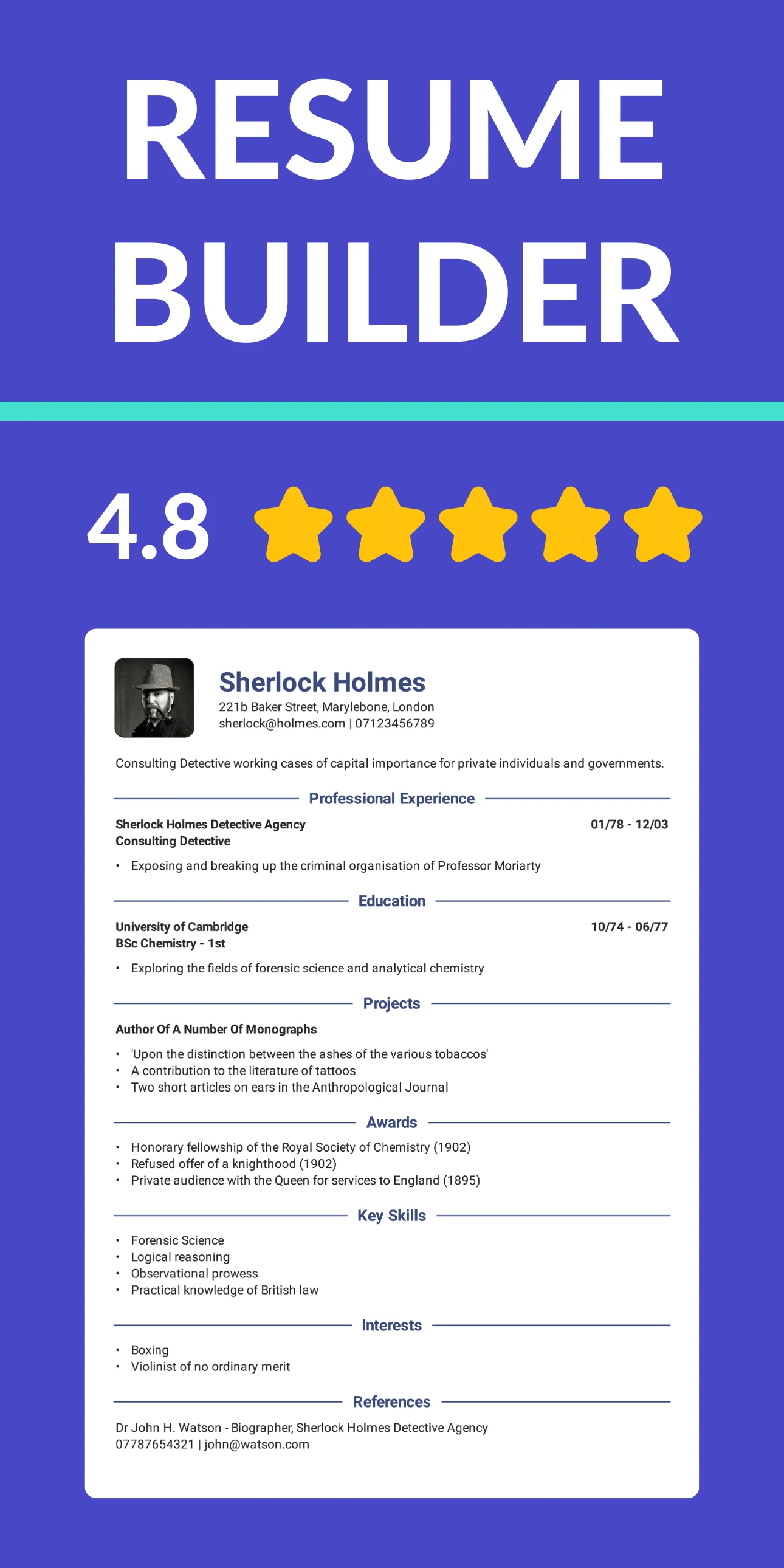 Resume Builder - CV Engineer screenshot